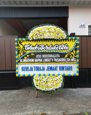Papan Bunga Duka di Pamekarsari
